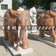 石雕大象，石頭大象雕塑