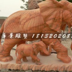石頭大象，石雕大象，石雕母子象