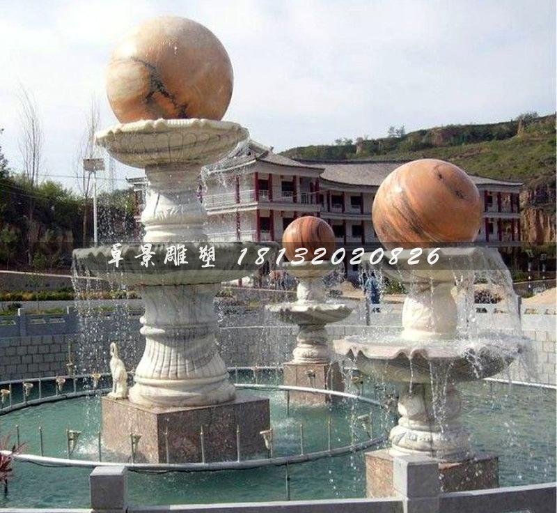 石頭風水球,石雕風水球雕塑