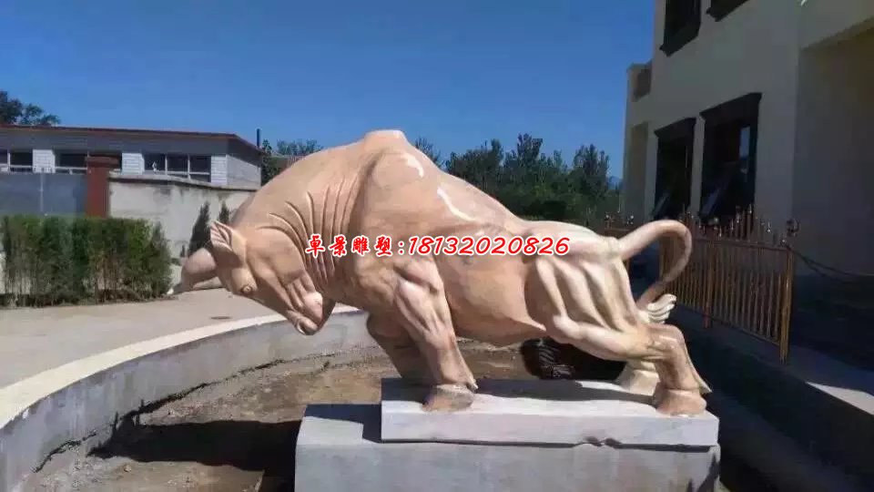 石雕開荒牛雕塑,拓荒牛石雕