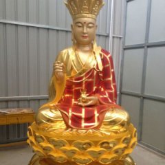 ?玻璃鋼地藏王，玻璃鋼彩金佛像