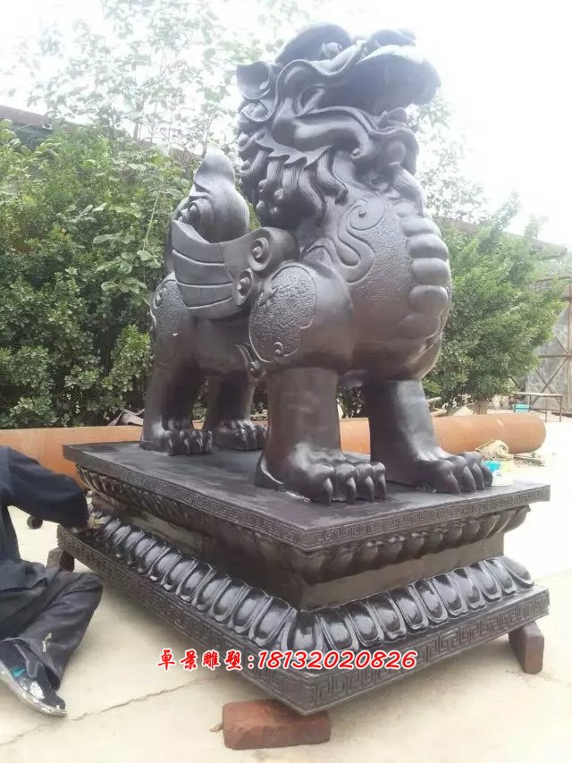 銅麒麟雕塑,企業門口麒麟銅雕