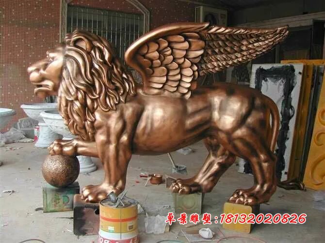獅子銅雕，廣場銅雕獅子雕塑