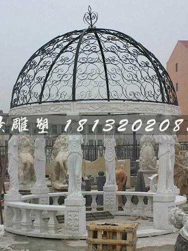 石頭涼亭，歐式石雕涼亭
