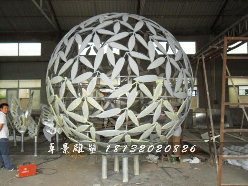 不銹鋼球形雕塑,不銹鋼抽象球雕塑