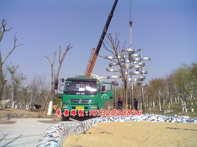 不銹鋼抽象樹雕塑,不銹鋼公園抽象雕塑