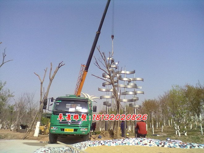 不銹鋼抽象樹雕塑,不銹鋼公園抽象雕塑