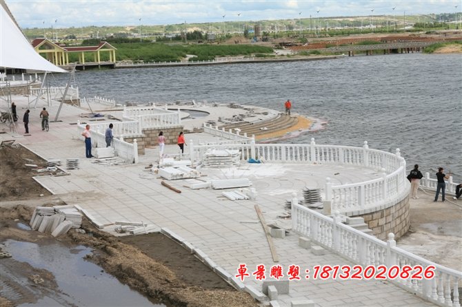 石雕欄桿,漢白玉欄桿雕塑