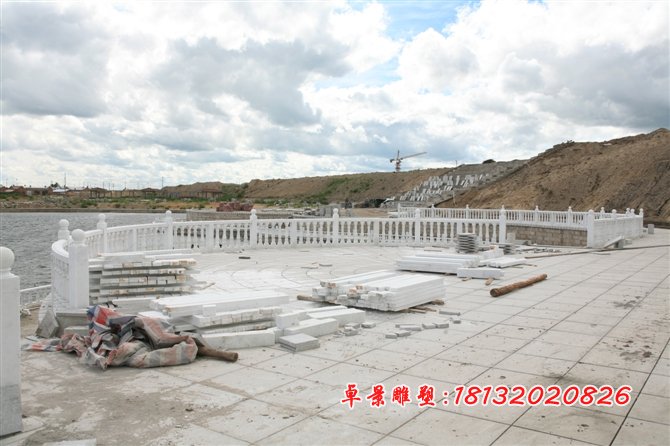 石雕欄桿,漢白玉欄桿雕塑