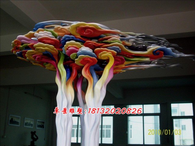 不銹鋼彩色雕塑,彩繪雕塑 (4)