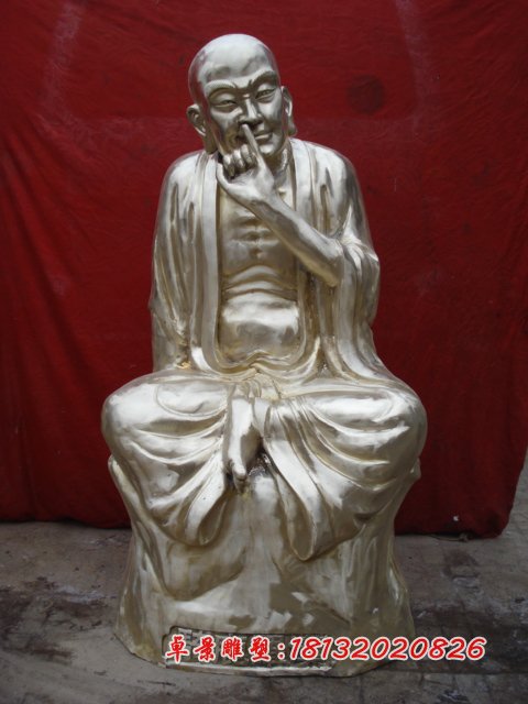 十八羅漢銅雕,鑄銅十八羅漢雕塑 (4)