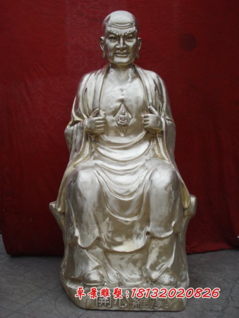 十八羅漢銅雕,鑄銅十八羅漢雕塑 (6)