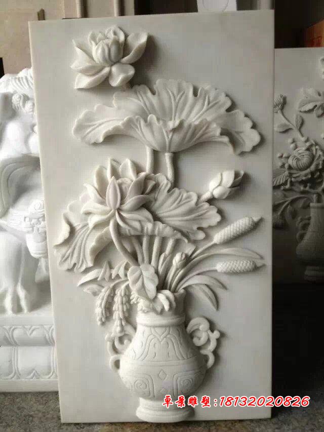 石浮雕花,鮮花浮雕 (1)