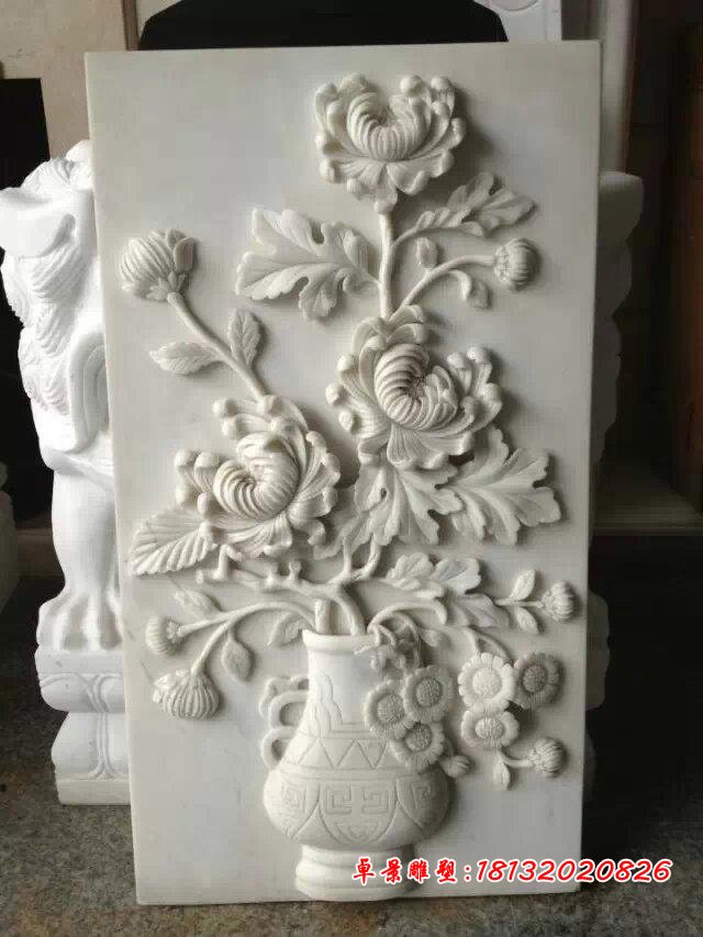 石浮雕花,鮮花浮雕 (2)