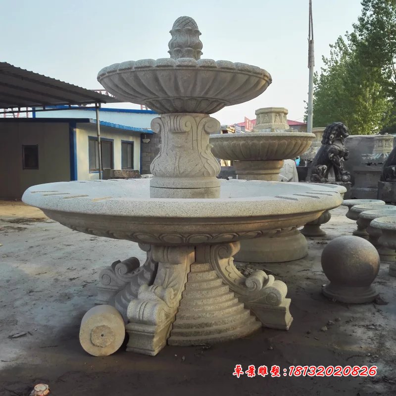 大理石噴泉，兩層石噴泉