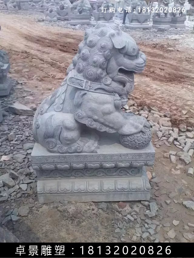 北京獅石雕,仿古北京獅雕塑 (2)
