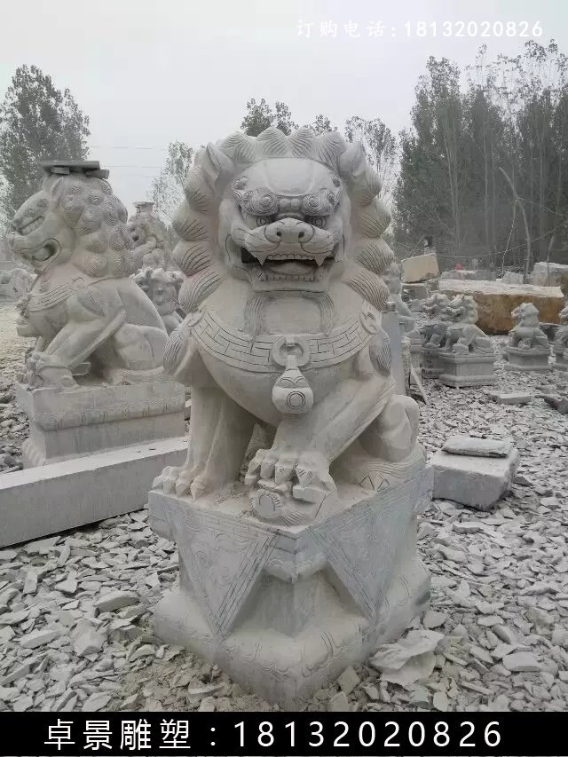 北京獅石雕,仿古北京獅雕塑 (5)