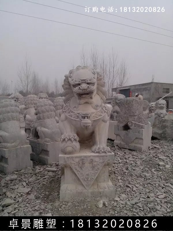 北京獅石雕,仿古北京獅雕塑 (6)