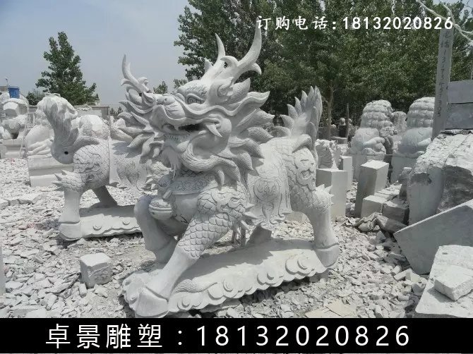 麒麟石雕,仿古麒麟雕塑 (1)