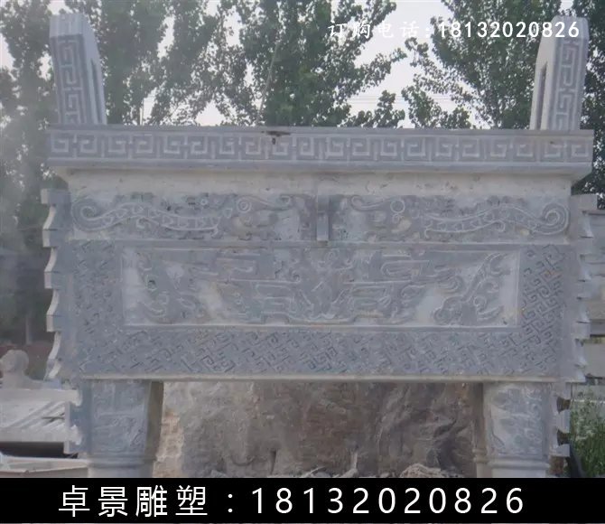 石方鼎,仿古石鼎,石香爐雕塑 (2)