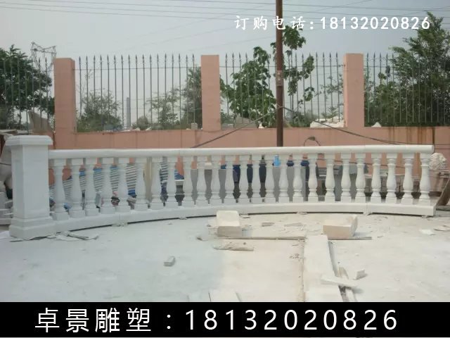 石欄桿,漢白玉石欄桿雕塑 (5)
