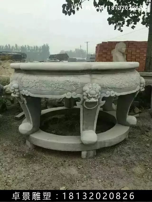 石桌,仿古石圓桌 (2)