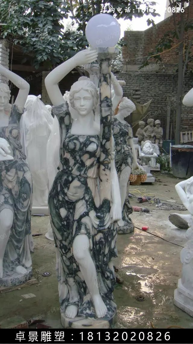 侍女石雕,侍女石燈 (3)