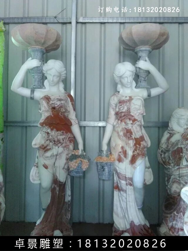 西方美女石燈,美女雕塑 (3)