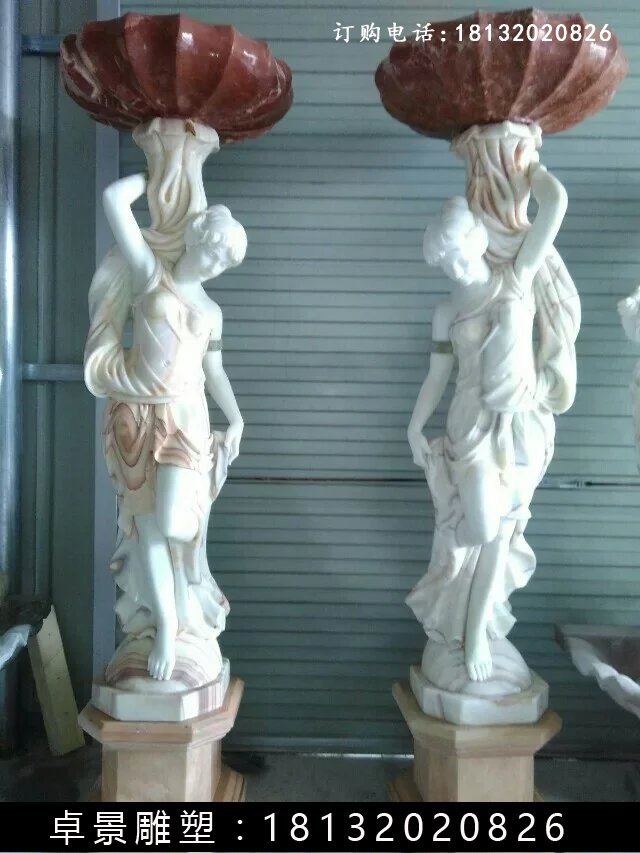 西方美女石燈,美女雕塑 (4)
