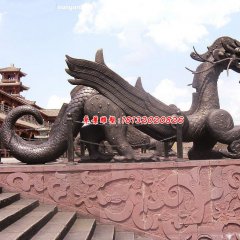 銅龍雕塑，廣場龍銅雕