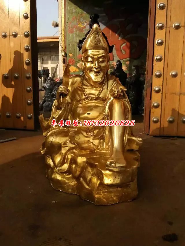 銅雕濟公,貼金濟公雕塑