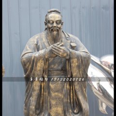孔子銅雕，校園名人銅雕