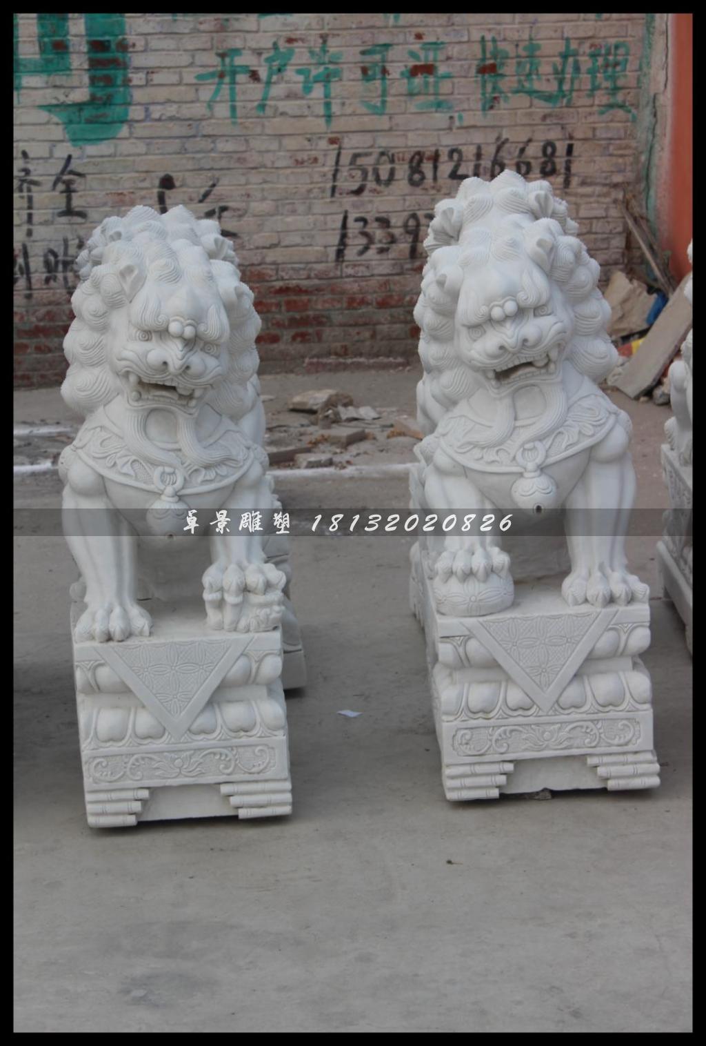 獅子石雕,漢白玉獅子雕塑 (2)