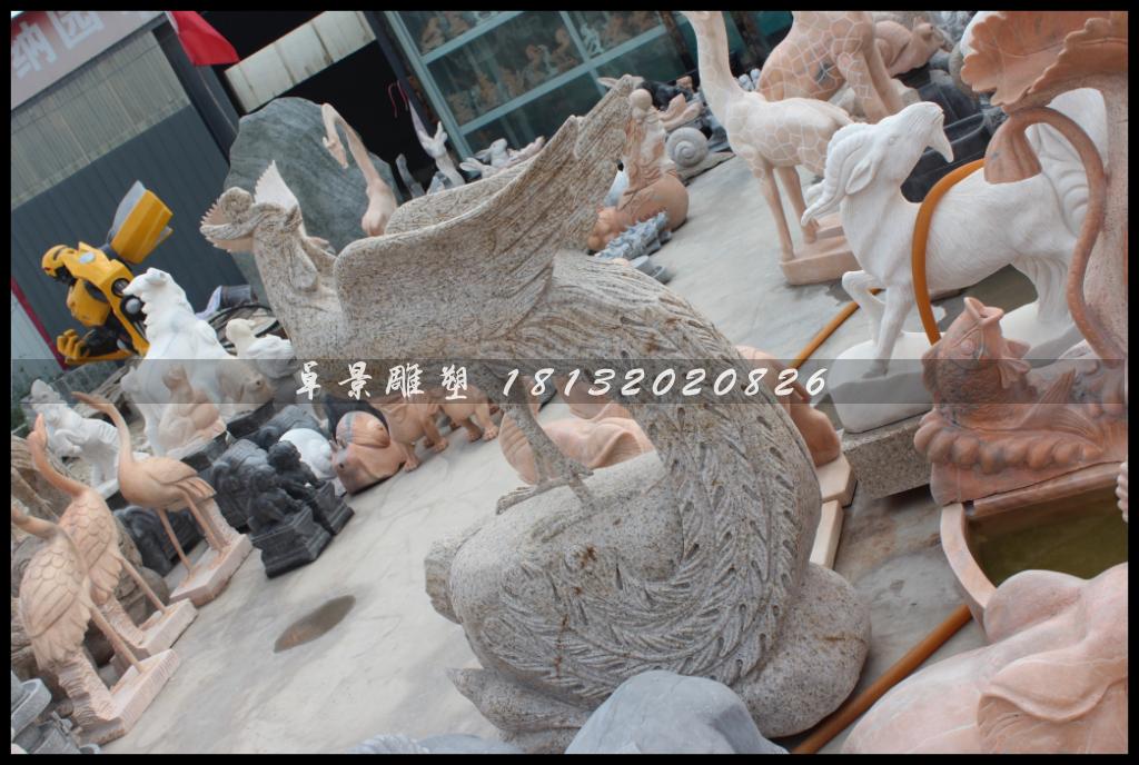 孔雀石雕,大理石孔雀雕塑