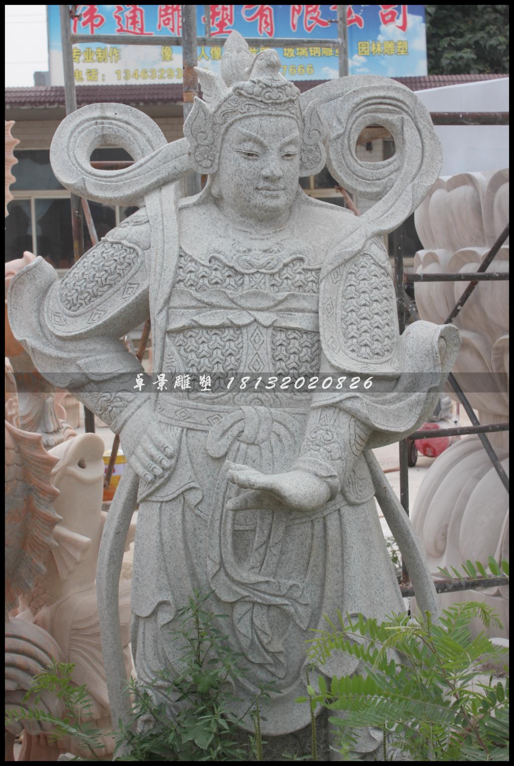 韋佗護法石雕,大理石韋佗雕塑