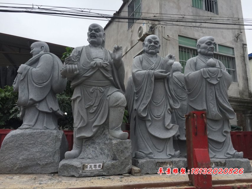 十八羅漢石雕,大理石十八羅漢石雕 (1)