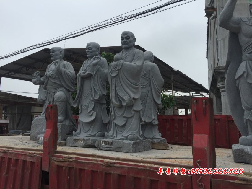 十八羅漢石雕,大理石十八羅漢石雕 (2)