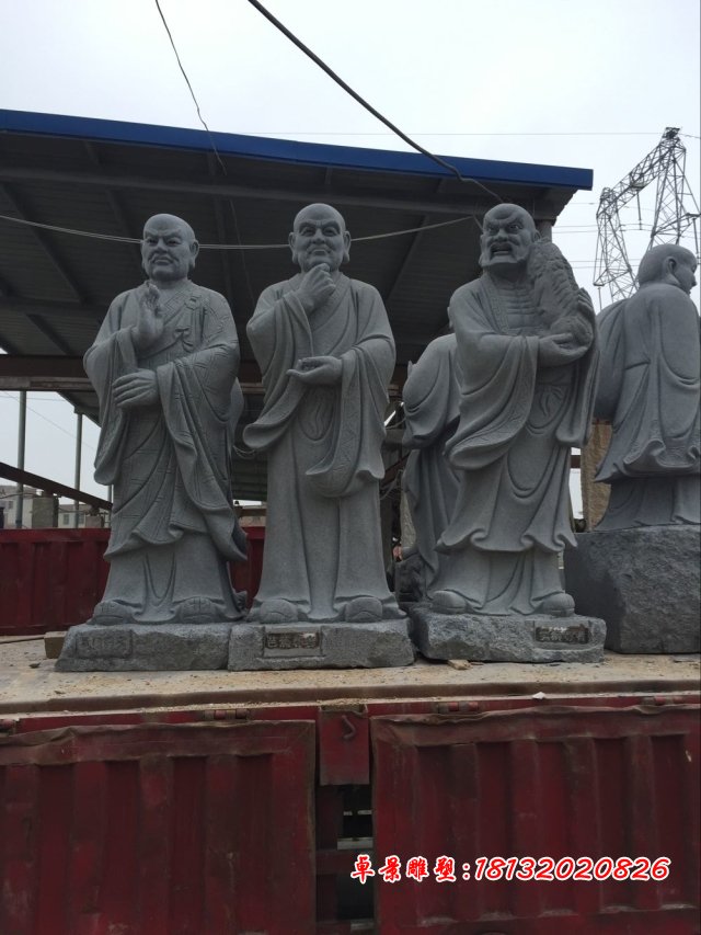 十八羅漢石雕,大理石十八羅漢石雕 (6)