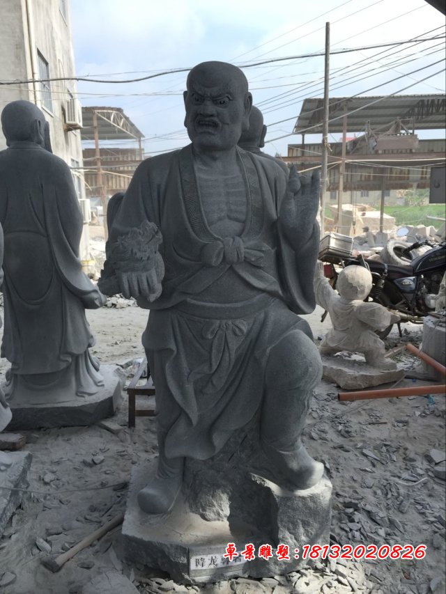 十八羅漢石雕,大理石十八羅漢石雕 (7)