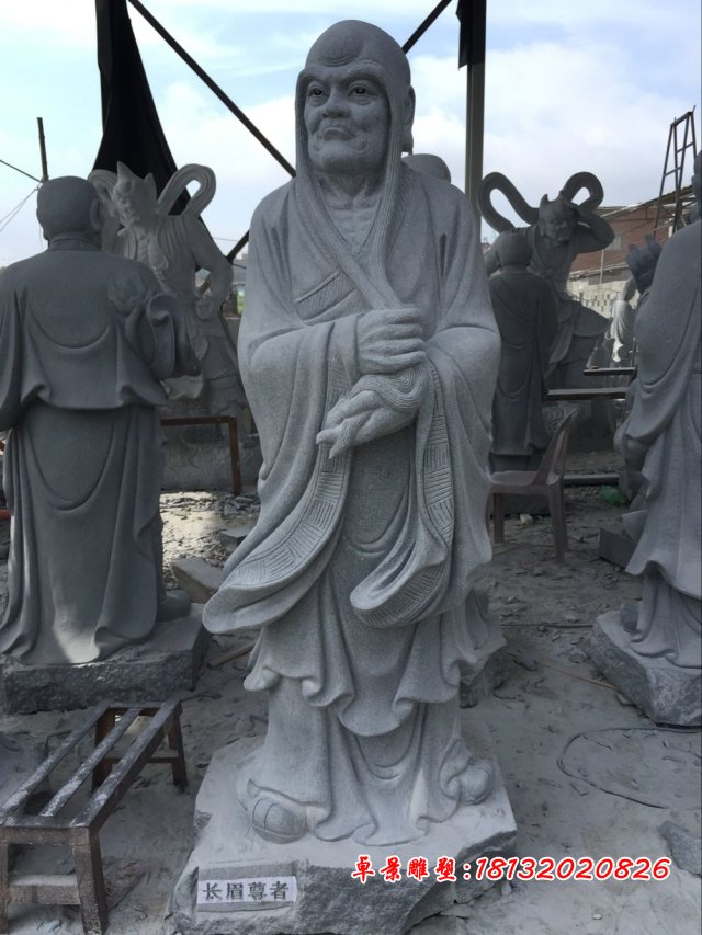 十八羅漢石雕,大理石十八羅漢石雕 (8)