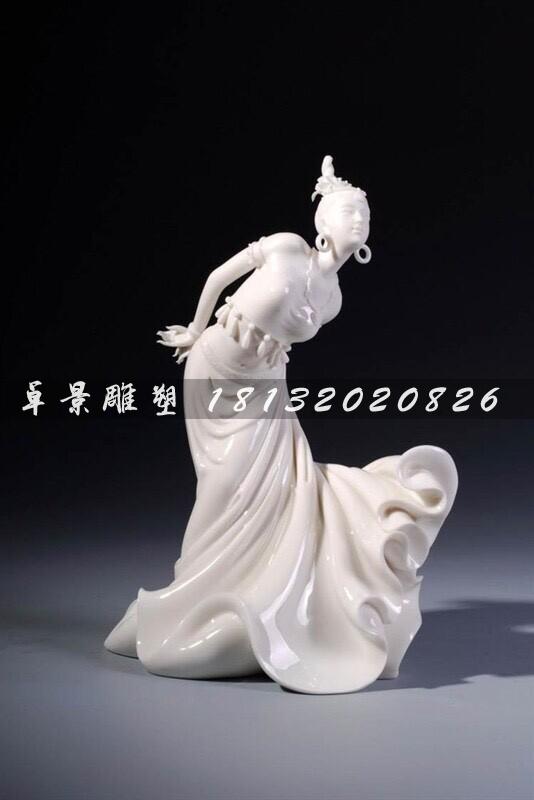 美女跳舞石雕,漢白玉美女雕塑