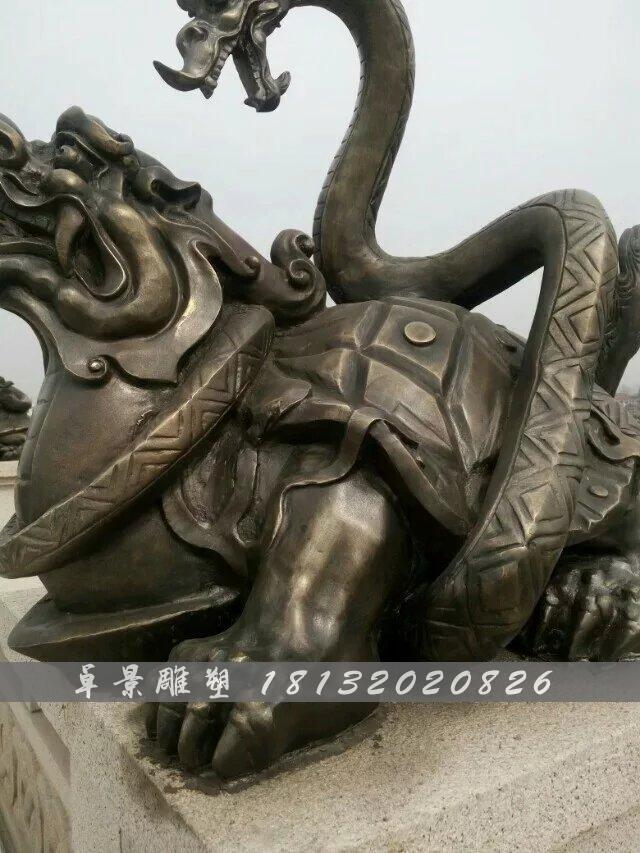 龍龜銅雕,鑄銅龍龜雕塑 (4)
