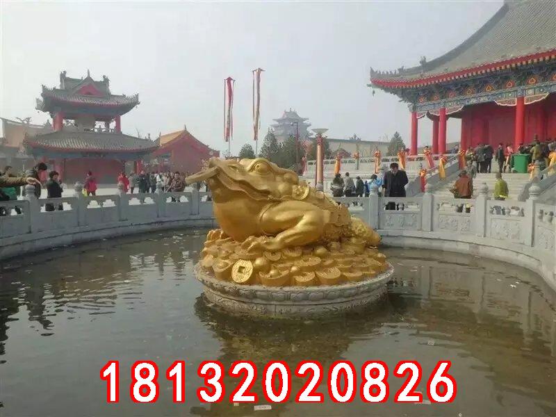 金蟾銅雕,招財金蟾銅雕