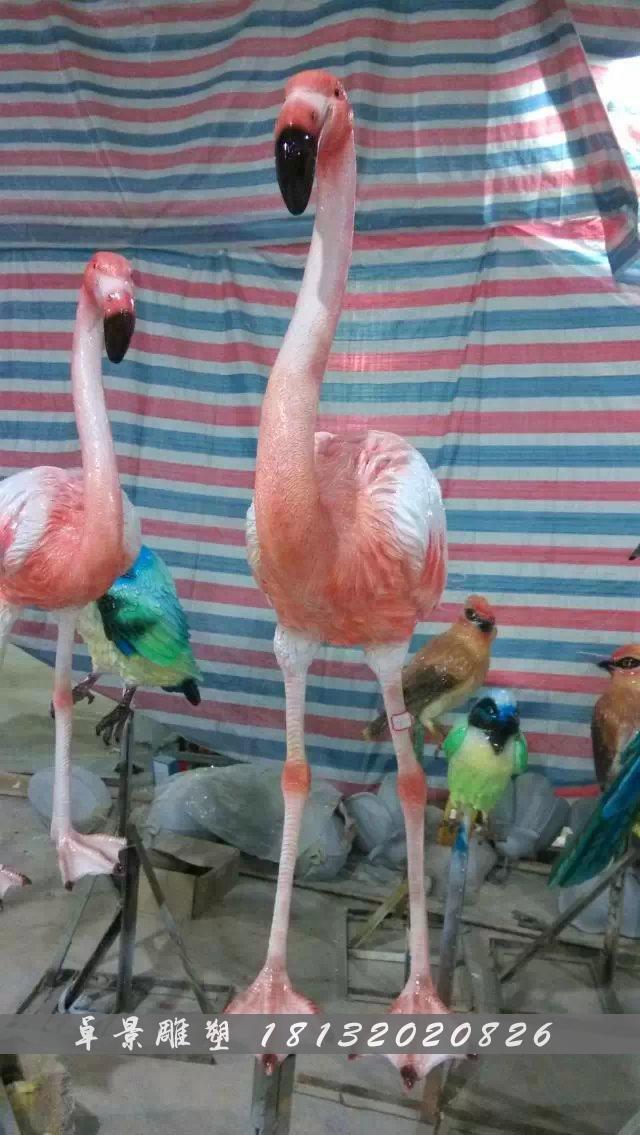玻璃鋼火烈鳥雕塑,仿真火烈鳥雕塑