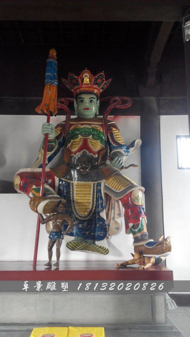 玻璃鋼四大天王雕塑,彩繪四大天王玻璃鋼雕塑 (3)