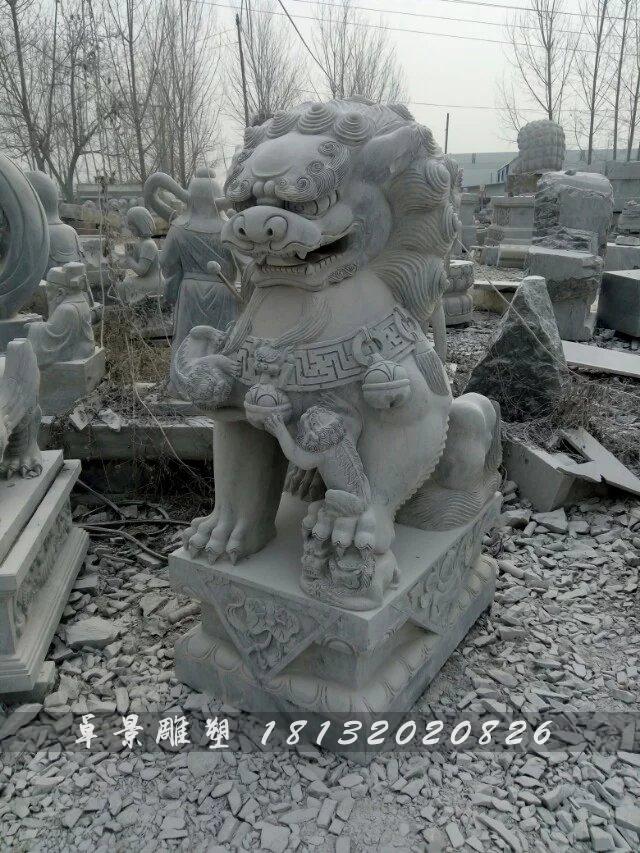獅子石雕,仿古獅子石雕,門獅石雕 (4)