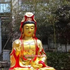 觀音菩薩銅雕,彩繪觀音菩薩雕塑