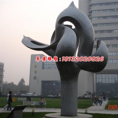 抽象花朵銅雕,校園銅雕塑