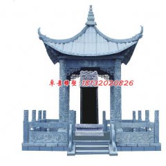石雕涼亭,青石涼亭雕塑