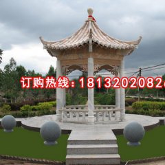 晚霞紅涼亭雕塑,公園涼亭雕塑